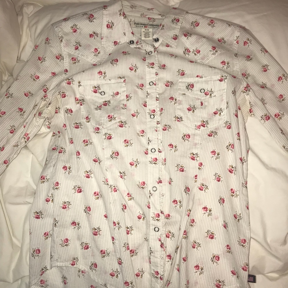 Floral button down Ralph Lauren shirt